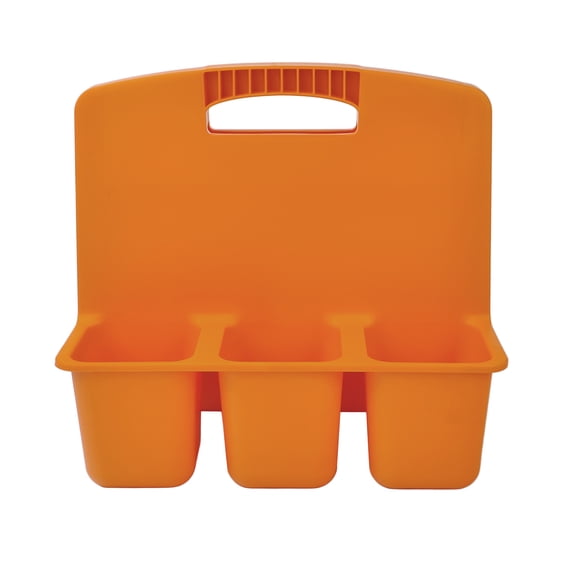 Pen+Gear Plastic Supply Caddy Desk Organizer, Orange