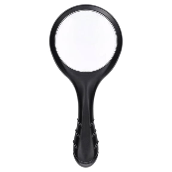 Pen+Gear 2x Magnifying Glass, Ergonomic Handle, Black