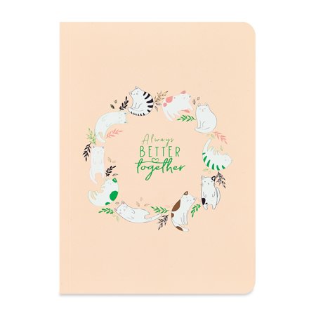 Pen+Gear Soft Cover Fashion Journal, Cats, 8.5" x 6", 200 Ruled Pages