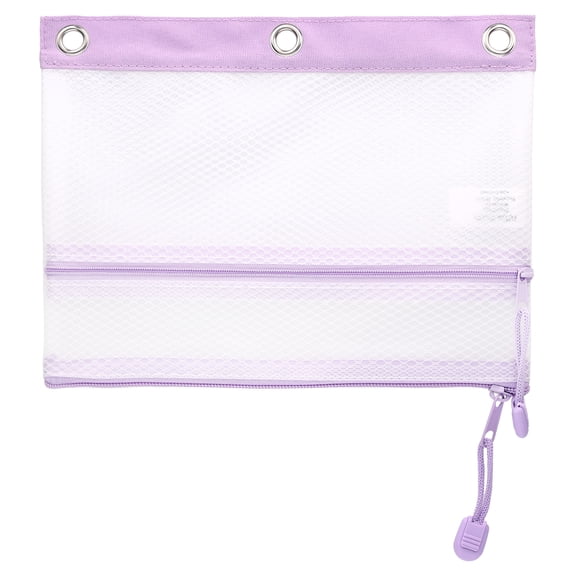 Pen+Gear 2-Zip Silicone Binder Pouch, Lavender