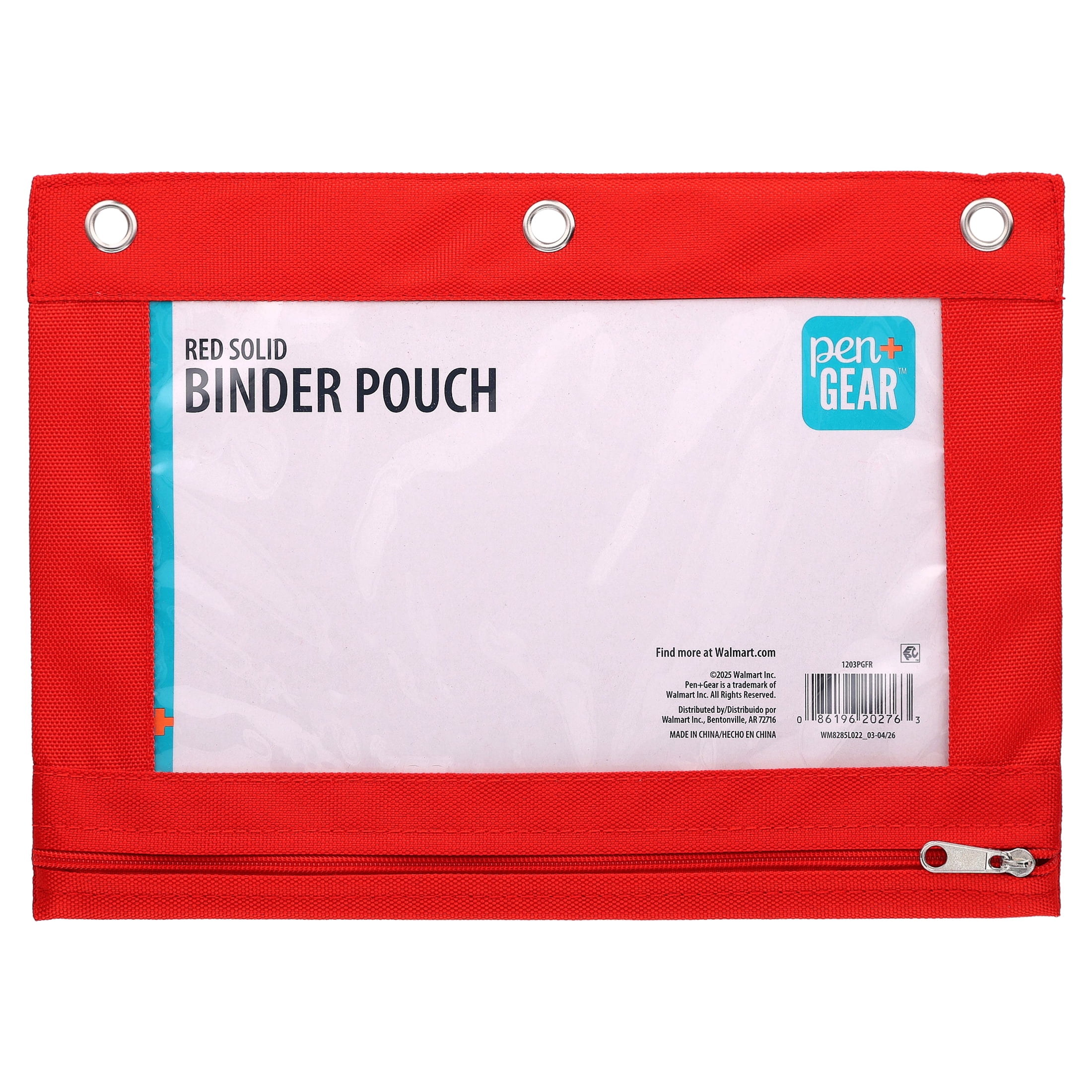 Pen+Gear Red Solid Binder Pouch