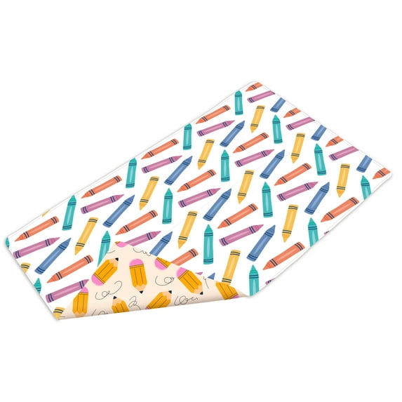 Pen+Gear Reversible Multicolor Large Pencil Desk Mat 14.96" x 25.98"