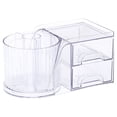 thumbnail image 1 of Pen+Gear Clear 2-Drawer Desktop Organizer with Rotating Pen Cup, 1 of 8