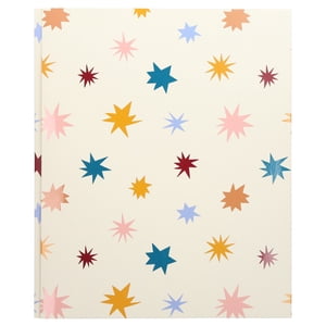 Carpeta de papel Pen+Gear con 3 ganchos y 2 bolsillos, estrellas multicolor