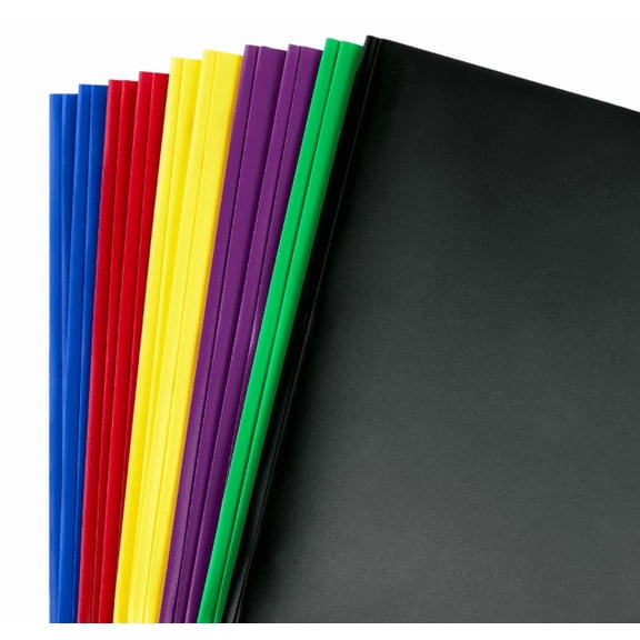 Pen+Gear Assorted Colors 3-Prong Paper Folder 10 Pack, Letter Size