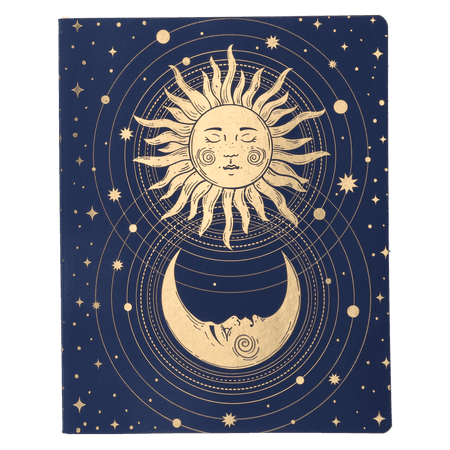 Pen+Gear Journal, 11" x 8.5", Sun and Moon Design, Ruled, 96 Sheets