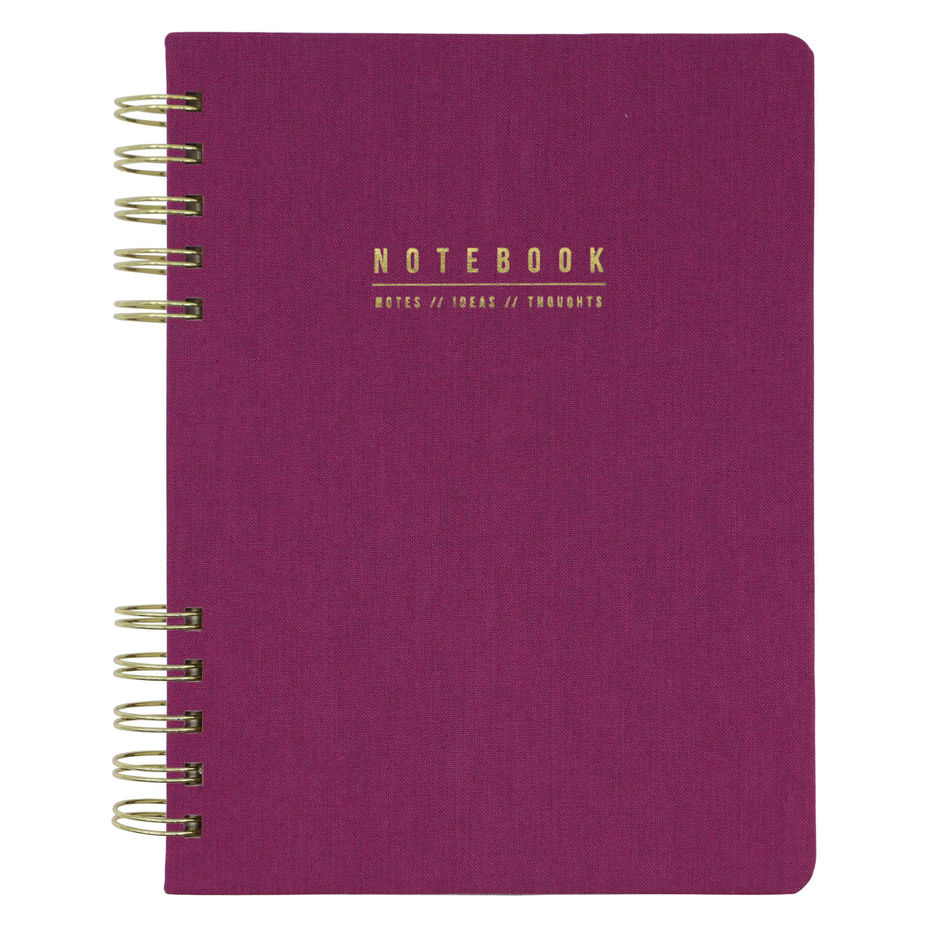 Pen+Gear Brand Purple Linen Spiral Journal,96 Ruled Sheets
