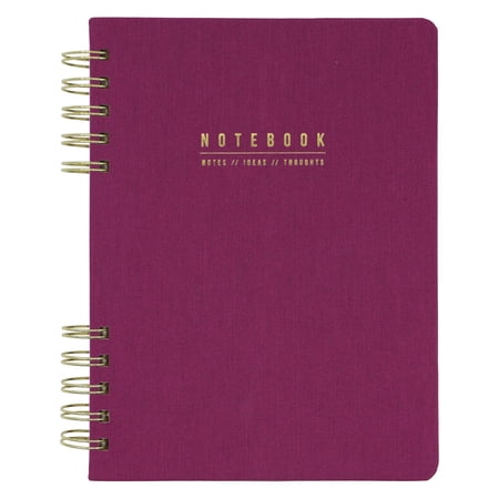 Pen+Gear Brand Purple Linen Spiral Journal,96 Ruled Sheets