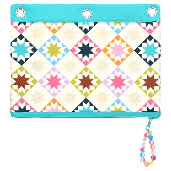 Pen+Gear Quilted Binder Pouch, Multicolor