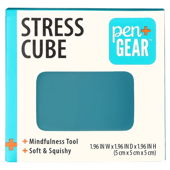 Pen+Gear Adaptive Stress Relief Squeeze Cube, Blue, 1.96 Inches