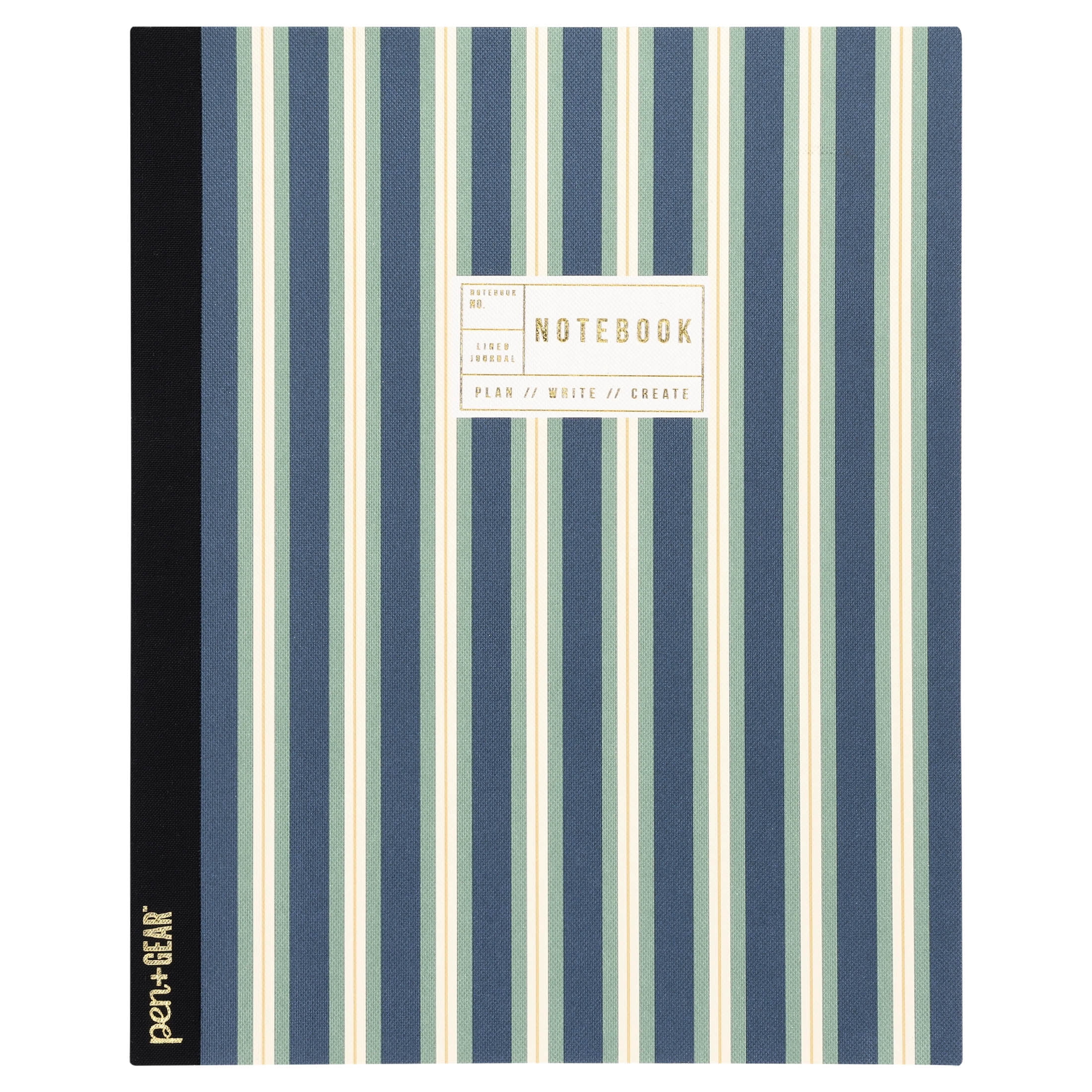 Pen+Gear College-Ruled Journal, Blue and Green Stripe, Perforated, 8” x 10”, 80 Sheets