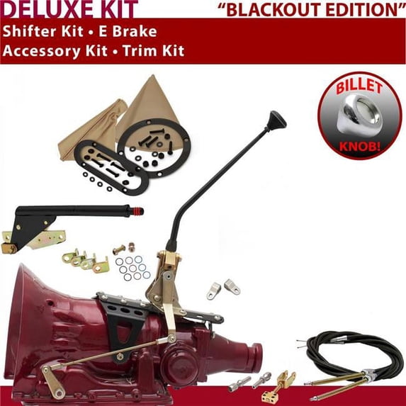PG Shifter Kit Black 12 in. E Brake Cable Clevis Trim Kit for F1B28