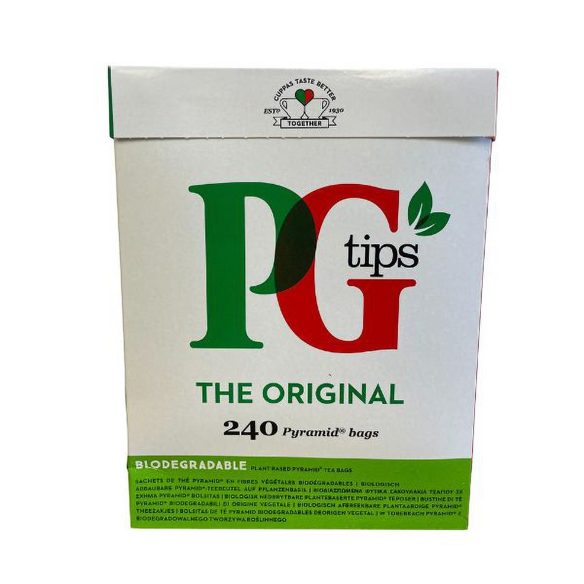 PG Tips Premium Original Pyramid Blend Tea Bags, 240 Count from Great Britain