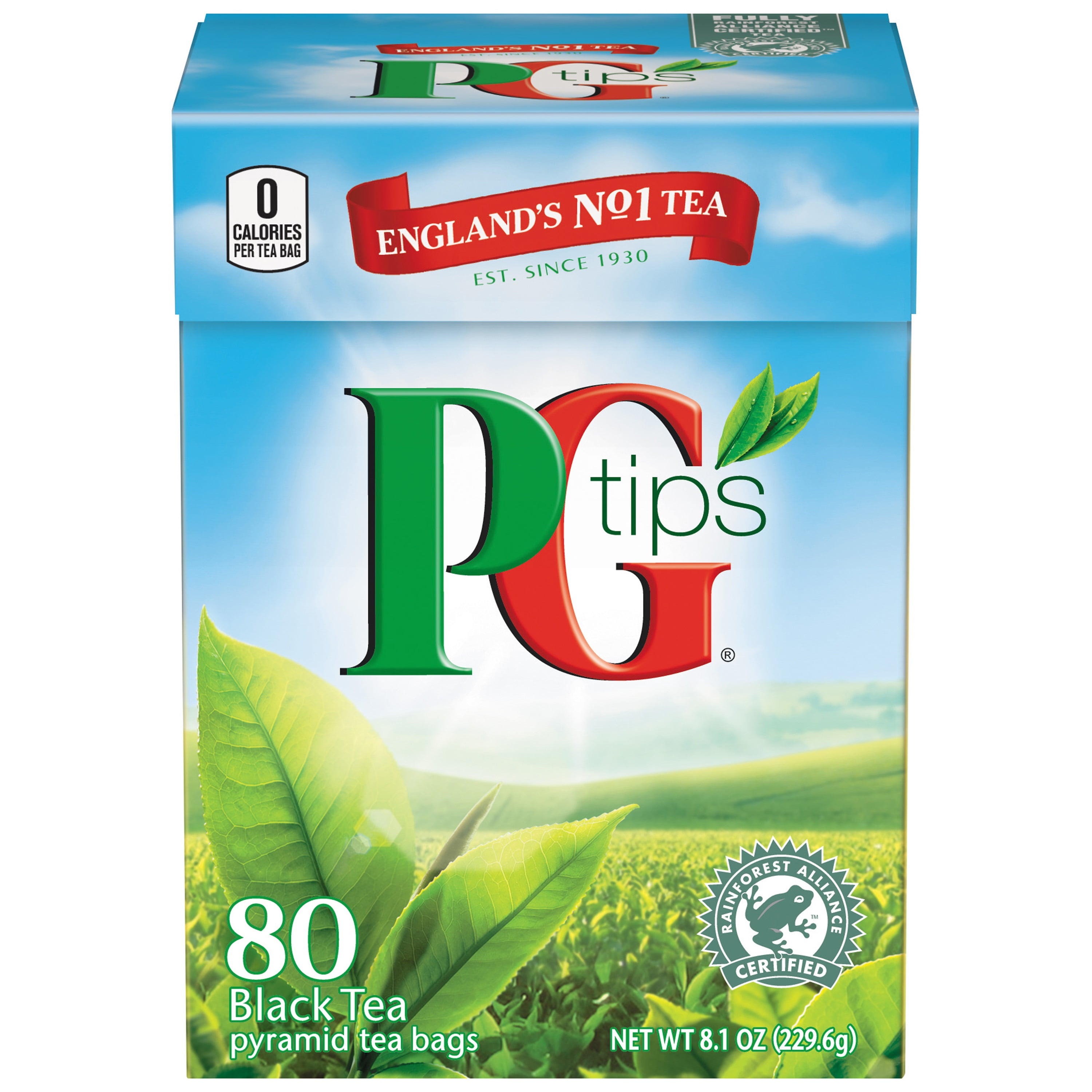 PG Tips Black Tea, Pyramid Tea Bags, 80 Ct