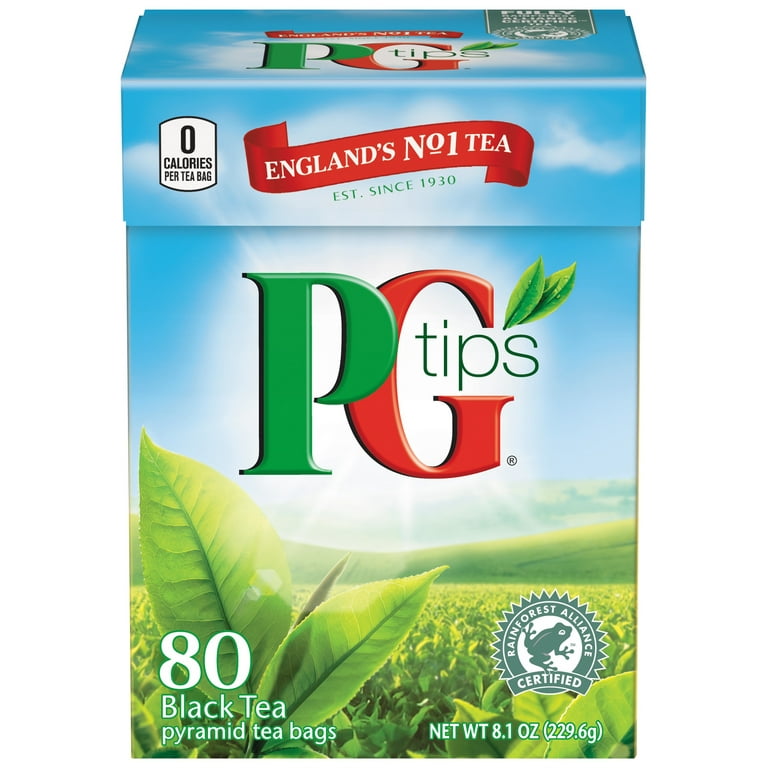  PG Tips Black Tea, Pyramid Tea Bags, 80Count Boxes (Pack of 4)  : Grocery & Gourmet Food