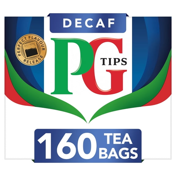 PG Tips Decaf Black Tea 160 Tea Bags 464g, Imported from Britain