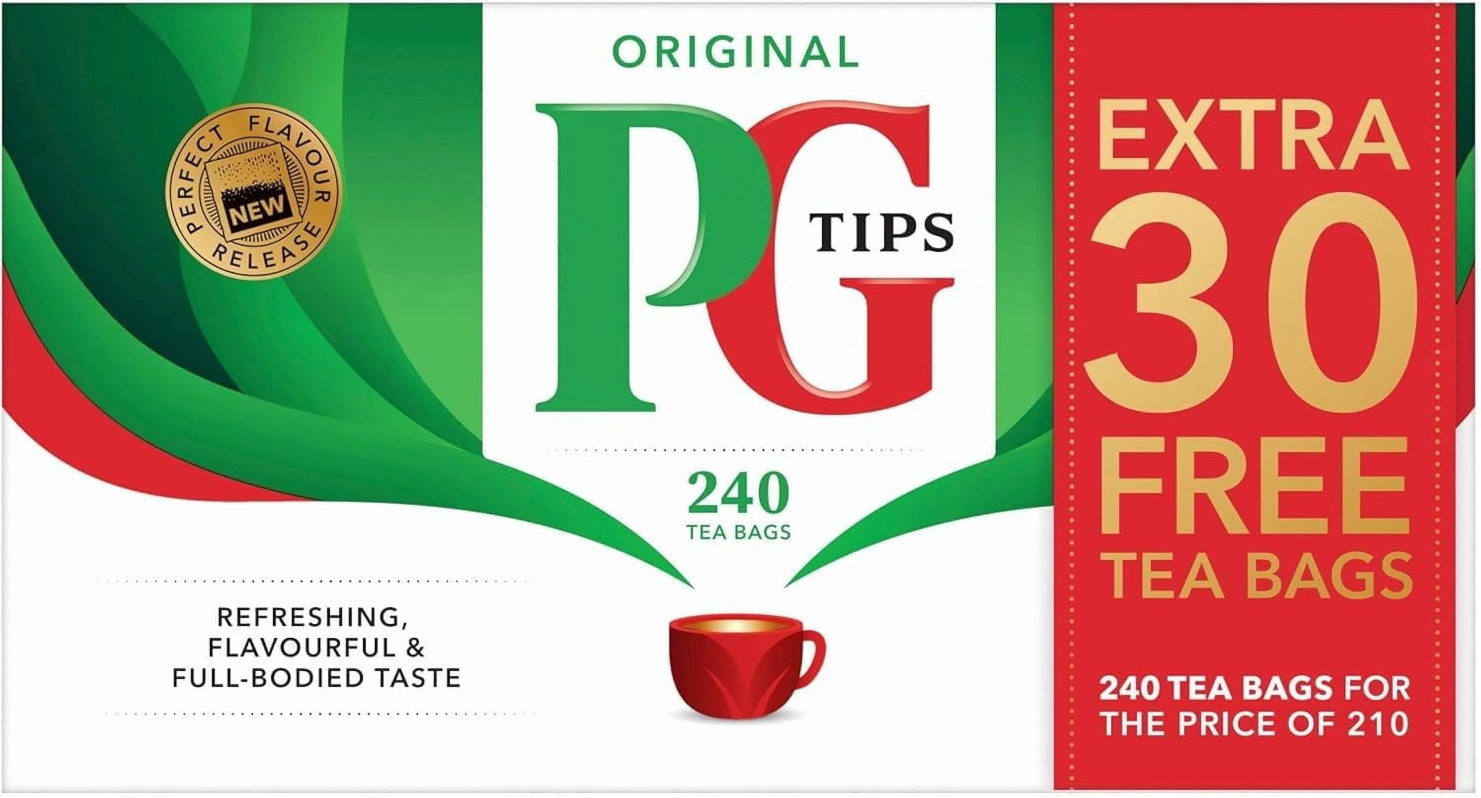 PG Tips 240 Original Pyramid Tea Bags from Great Britain
