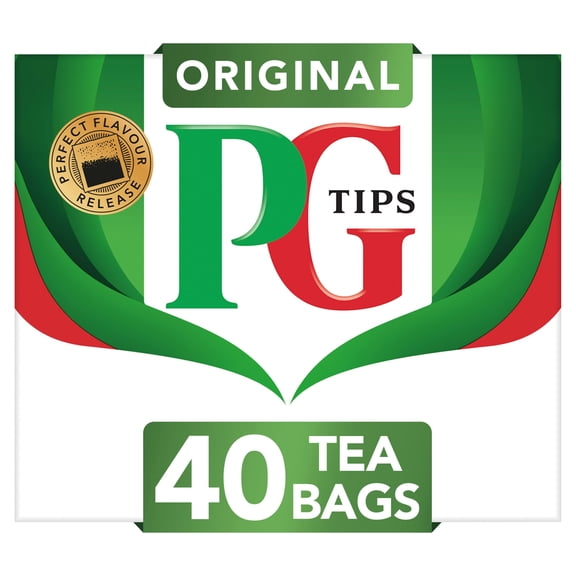 PG Tips Original Black Tea 40 Tea Bags 116g, Imported from Britain