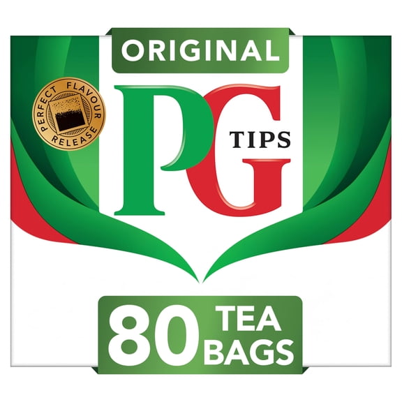 PG Tips Original Black Tea 80 Tea Bags 232g, Imported from Britain