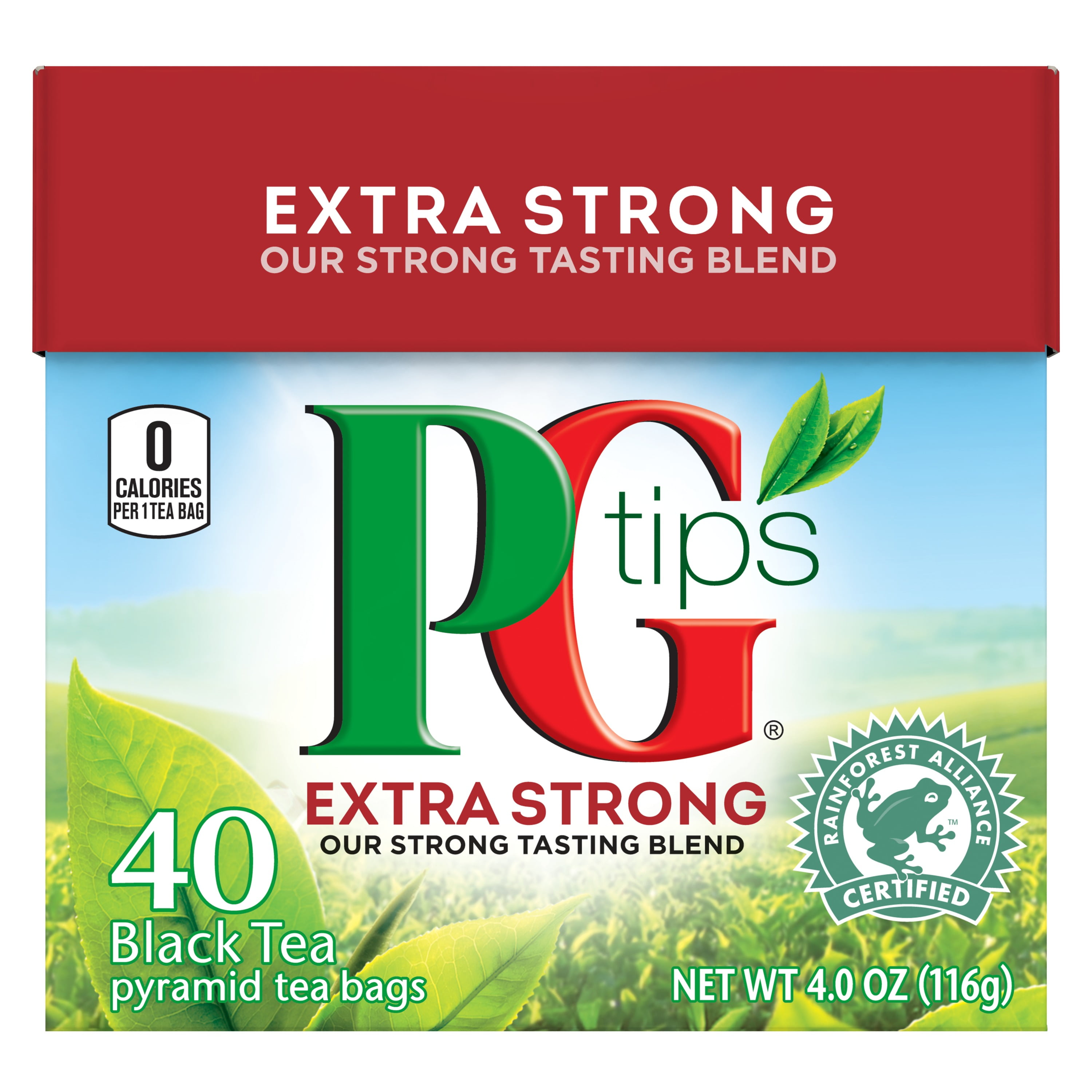 PG Tips Premium Extra Strong Black Tea, England's #1 Tea, Tea Bags 40 Ct 