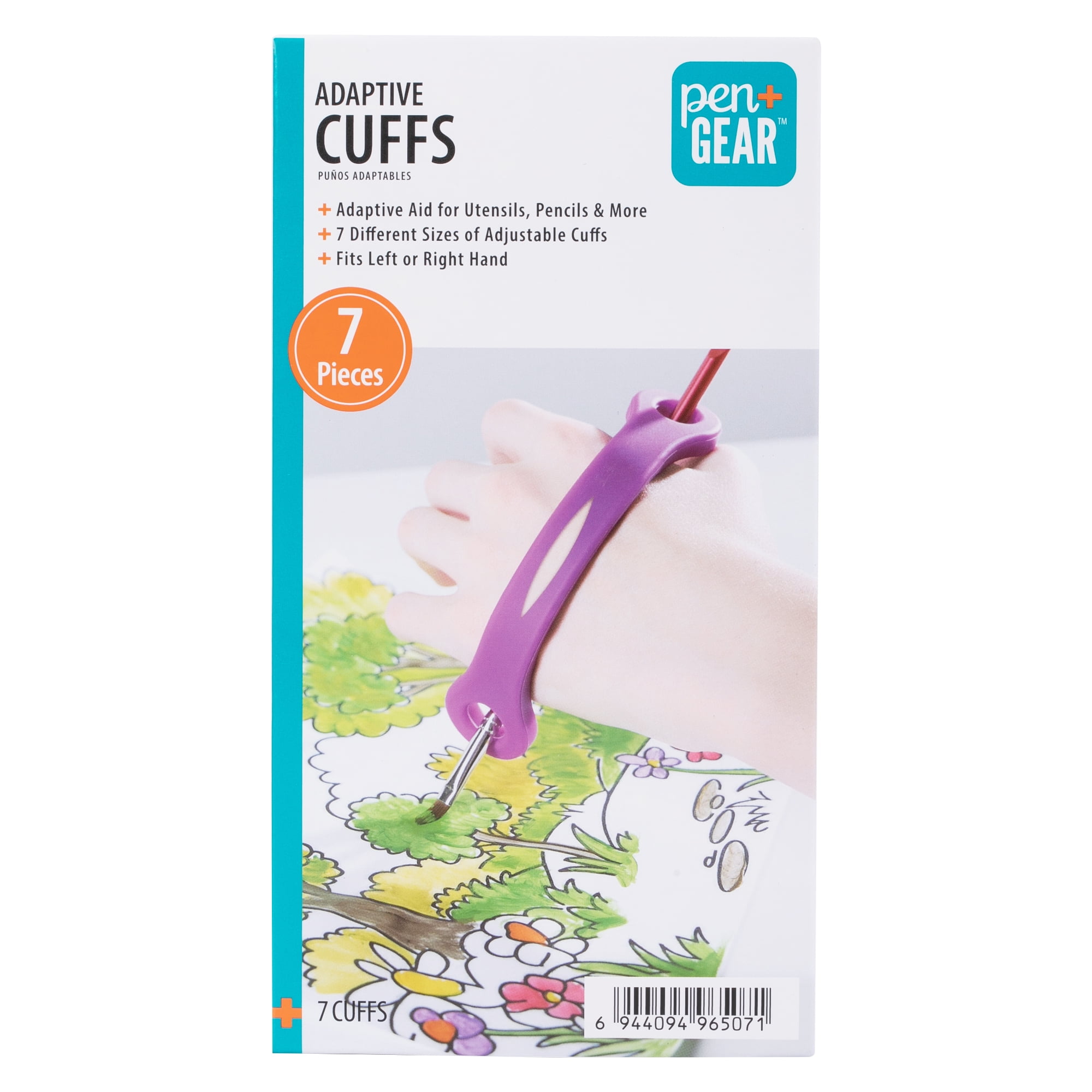 Pen+Gear Adaptive Cuffs, 7 Count, 100% Silicone, Multiple Sizes