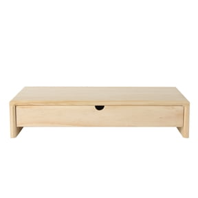 Pen+Gear Wooden Monitor Stand, Combines the Functions of Holding Computers and Storing Items