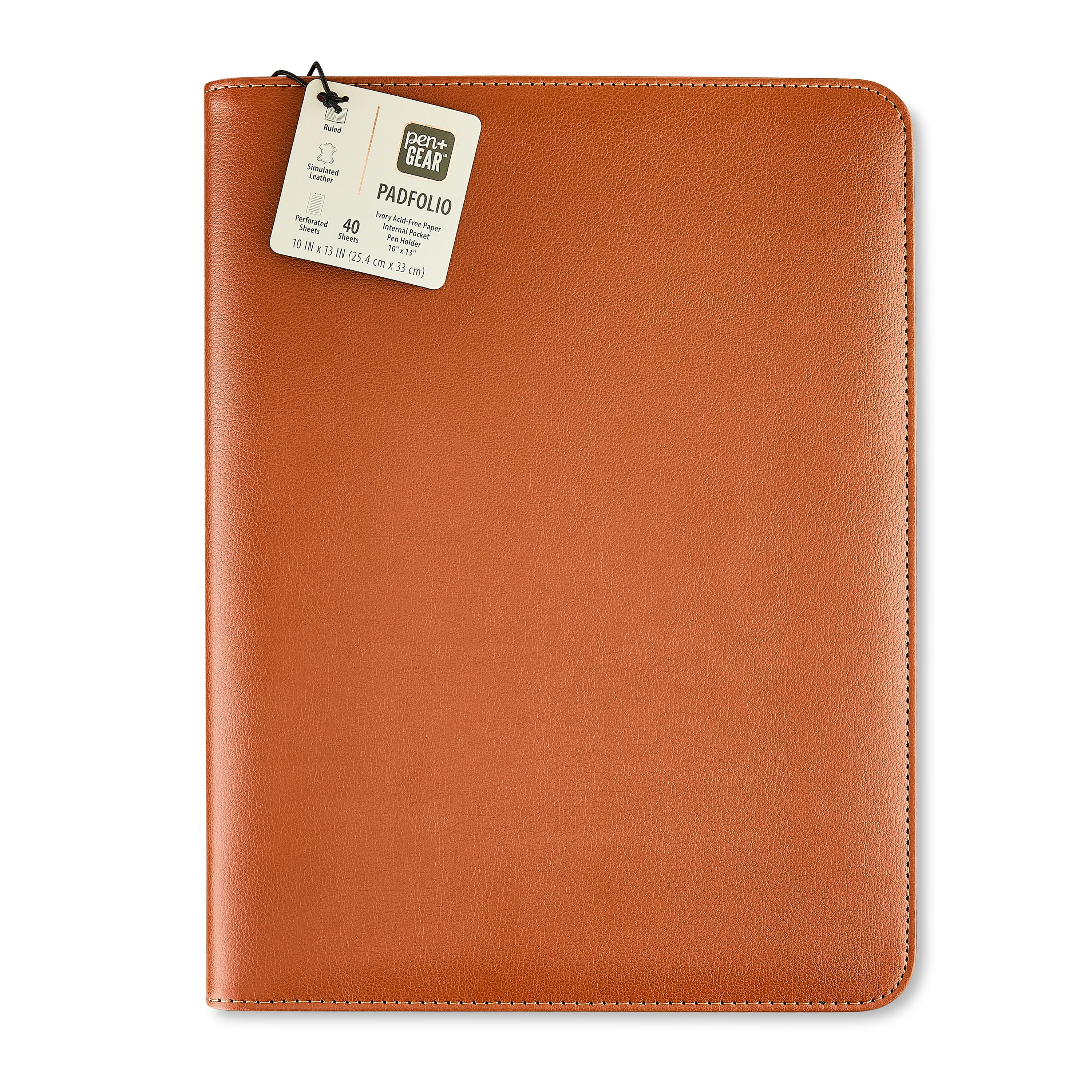 ノート Pen+Gear+ Zipper Simulated Leather Padfolio, 10