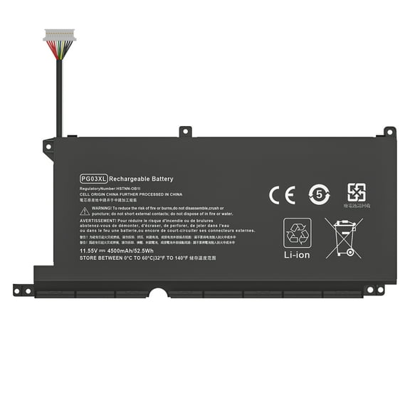 PG03XL Laptop Battery for HP Pavilion Gaming 15-DK 15-dk0020TX 15-dk0021TX 15-EC 15-ec0000 15-ec1011ns OMEN 5X FPC52 Series PGO3XL HSTNN-OB1I HSTNN-DB9G L48495-005 L48430-AC1 L48430-AC2
