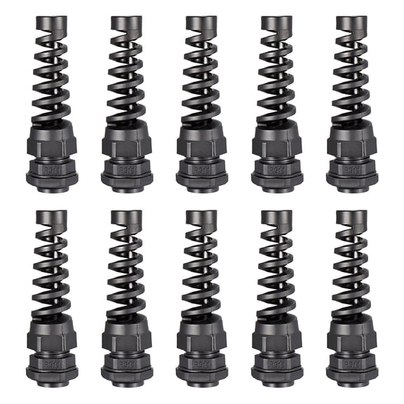 Uxcell PG11 Cable Gland Waterproof Nylon Joint Adjustable Locknut 510mm Dia , 10pcs