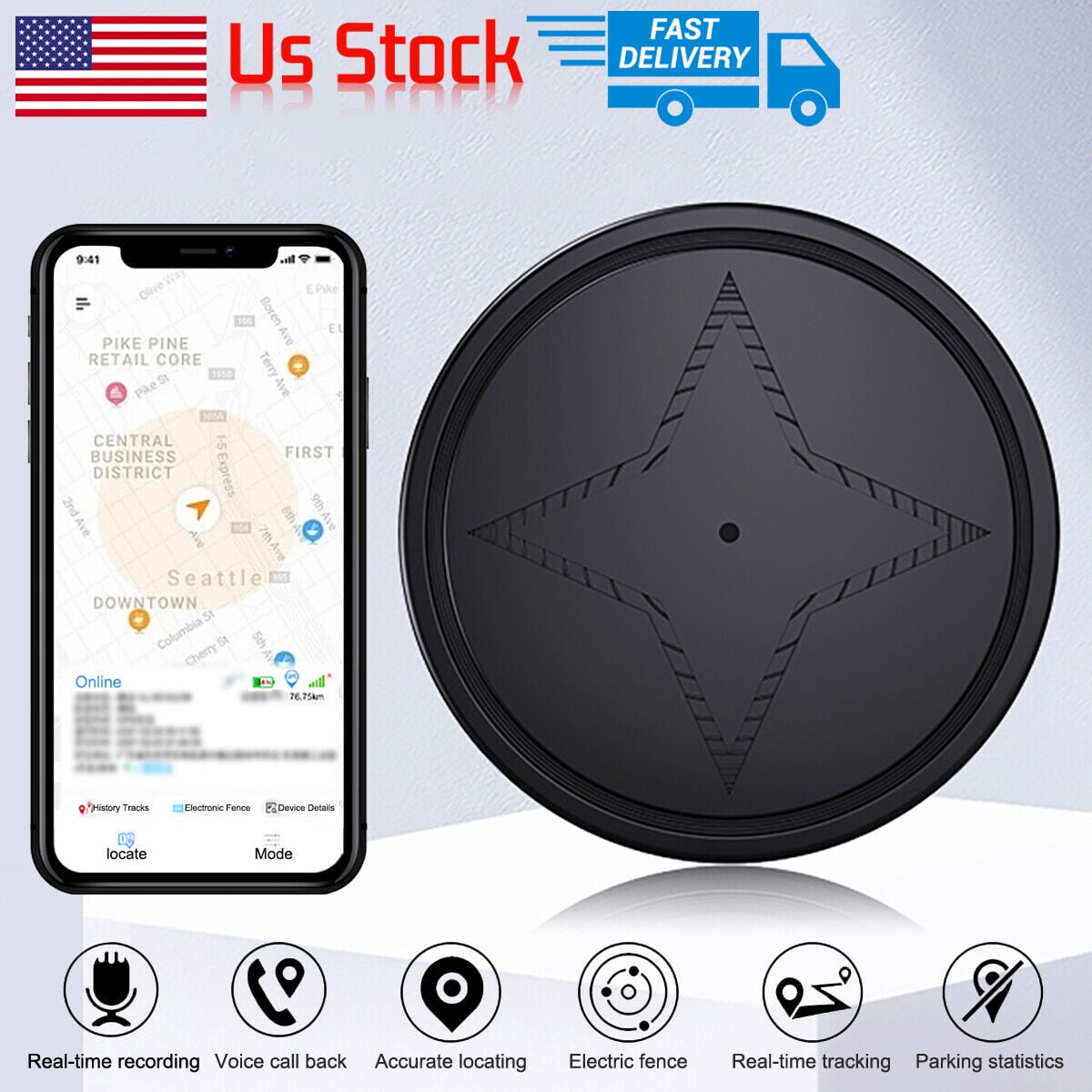 PG12 Mini GPS Real Time Car Locator Tracker GSM/GPRS Tracking Device US
