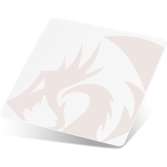 PG1M Glass Pad - -Smooth Precision Surface with Non-Slip Base, Easy to Clean, Hard Mousepad for Gaming - 13 x 13 x 0.15 , White