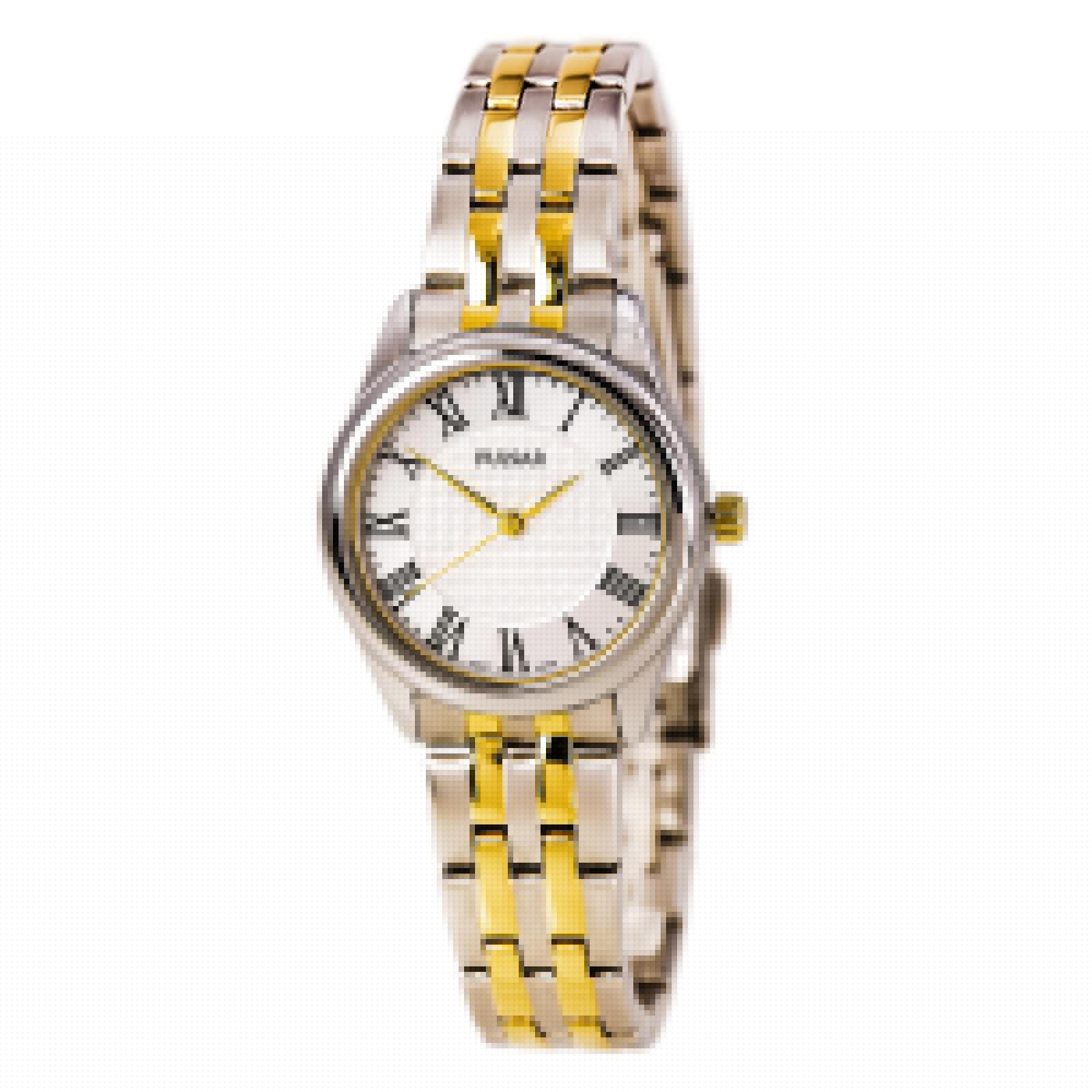 thumbnail image 1 of PG2015 Women's Traditional Silver Dial Two Tone Steel Bracelet Watch, 1 of 2