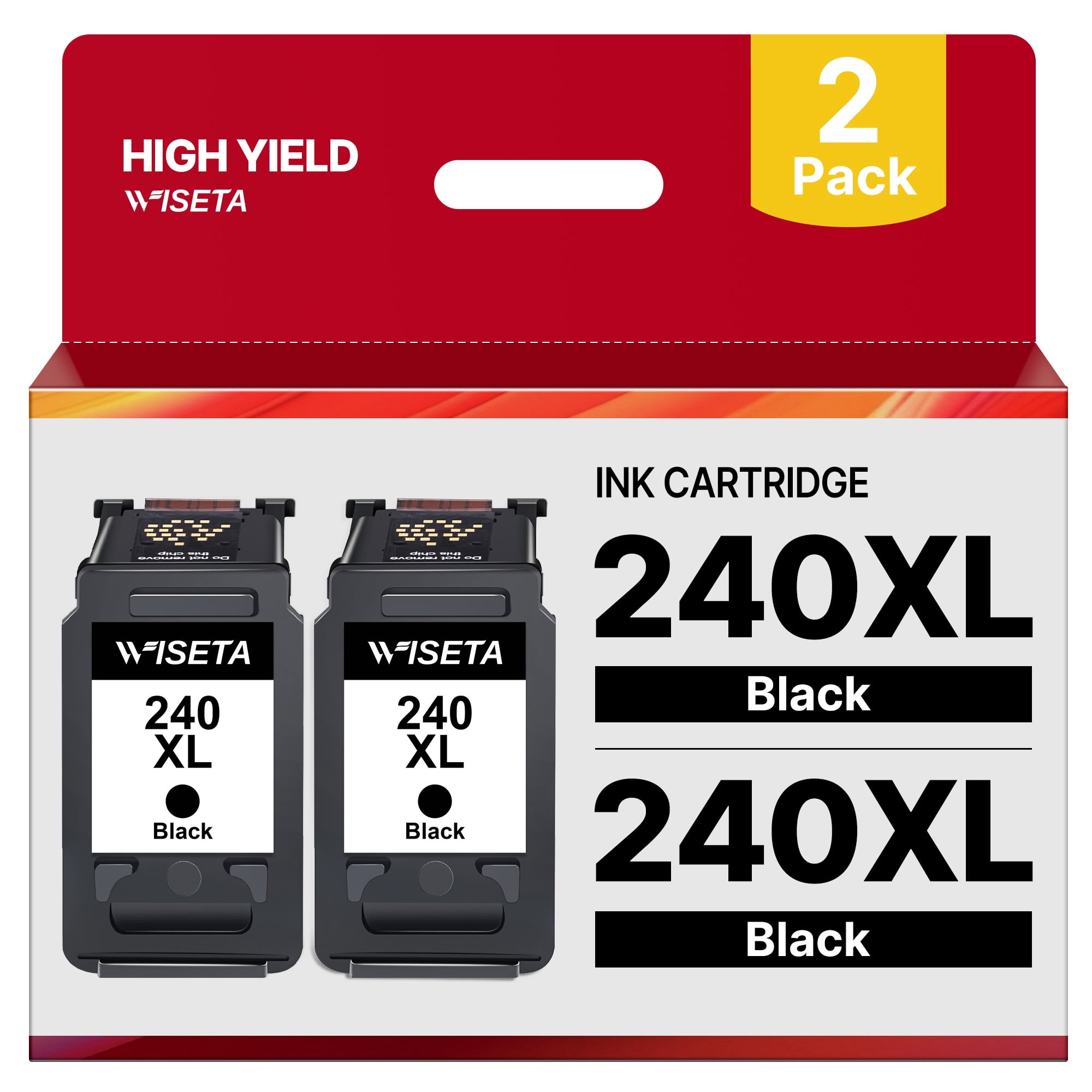 WISETA PG-240XL Black Ink Cartridges, Compatible with MG2120/MG3120 ...