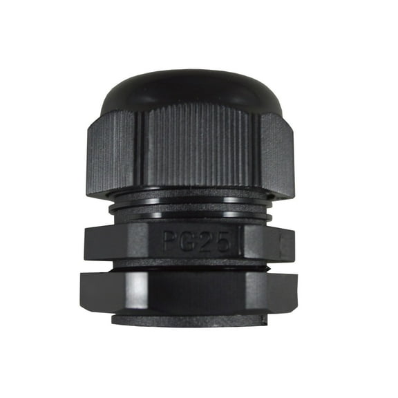 PG25 Black Nylon Waterproof Cable Gland 16-21mm 100 Pack