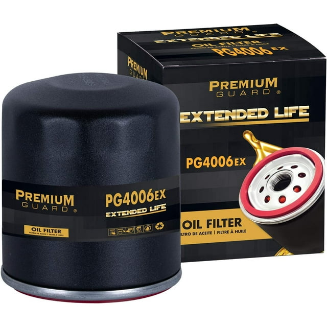 PG4006EX Extended Life Oil Filter up to 10,000 Miles | Fits 2012-1975 Chevrolet, GMC, Hummer, Cadillac, Pontiac, Oldsmobile, Isuzu, Buick, Saab, Workhorse Custom Chassis, Avanti