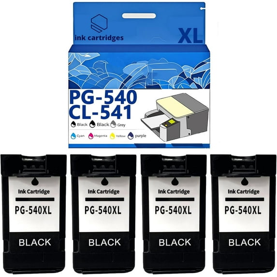 PG540 CL541 PG-540 CL-541 Ink Cartridges Compatible for Canon MG2150 2250 2255 3100 3150 3155 3200 3250 3350 3500 3550 3600 3650 Inkjet Printers, Leak-Proof Design Crisp Print