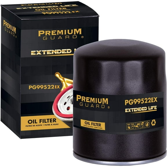 Premium Guard Extended Life Oil Filter up to 10k Miles PG99522EX | Fits 2020-2023 Chevrolet Silverado 2500 HD, 2020-2023 GMC Sierra 2500 HD, 2020-2023 Chevrolet Silverado 3500 HD
