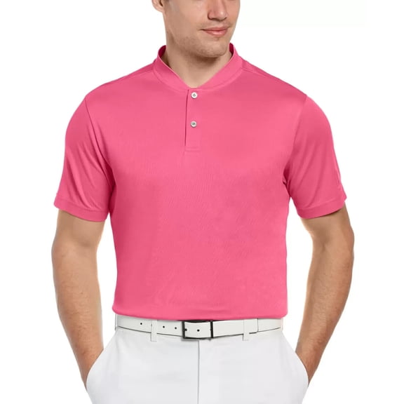 PGA TOUR Men’s Edge Collar Polo Shirt Pink Size L MSRP $52