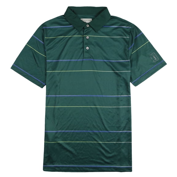 PGA TOUR Men's Gradient Stripe Performance Golf Shirt Small Sycamore Green