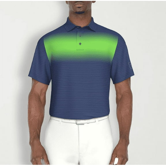 PGA TOUR Men's Navy Short Sleeve Polo Shirt, XXL