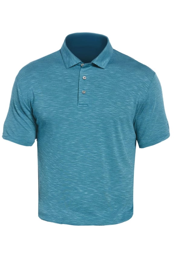 Mens Textured Golf Polo (Submerged, M)