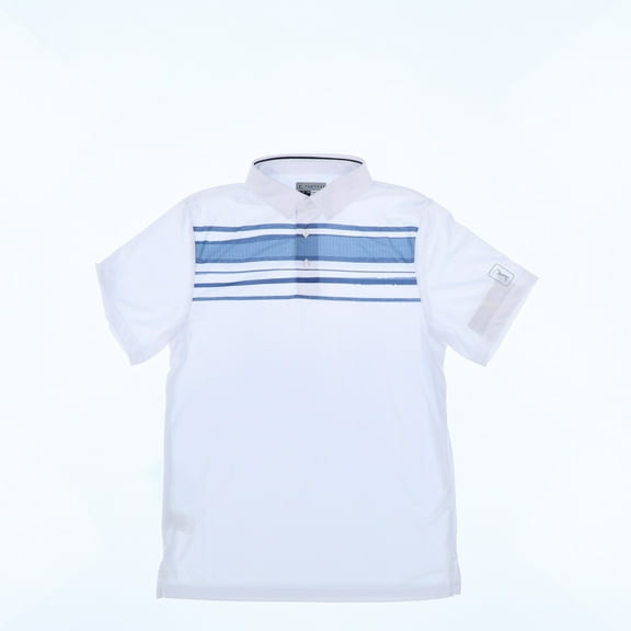 Pga Tour Mens Athletic Fit Terrain Polo Shirt Bright White S