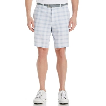 PGA TOUR Mens Comfort Waistband Stretch Fabric Golf Shorts Light Grey 34