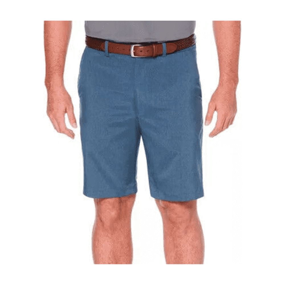 PGA TOUR Mens Heathered Active Waistband Golf Shorts, B,lue, 46
