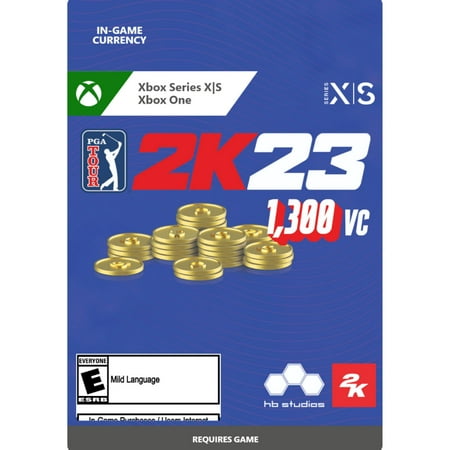 Microsoft : PGA Tour 2K23 - 1,300 VC Pack Prepaid Gaming, Xbox One & Xbox Series X [Digital Download]