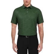 PGA Tour DEEP SEA GREEN HEATHER Mens Jaspe Airflux Polo Shirt, US Large