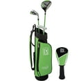 thumbnail image 1 of PGA Tour G1 Series Kids Green Golf Club Set with 3 Clubs, Carry Bag & 5 Total Pieces, Heights 3'6" - 4'1", Ages 3-5, 1 of 11