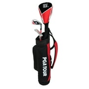 PGA Tour G1 Series Kids Red Golf Club Set With 3 Clubs, Carry Bag & 5 Total Pieces, 4'1"-4'8", Ages 5-8