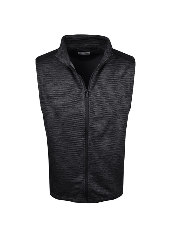 Golf 2 Tone Full Zip Vest Caviar Heather Small Caviar Heather Small