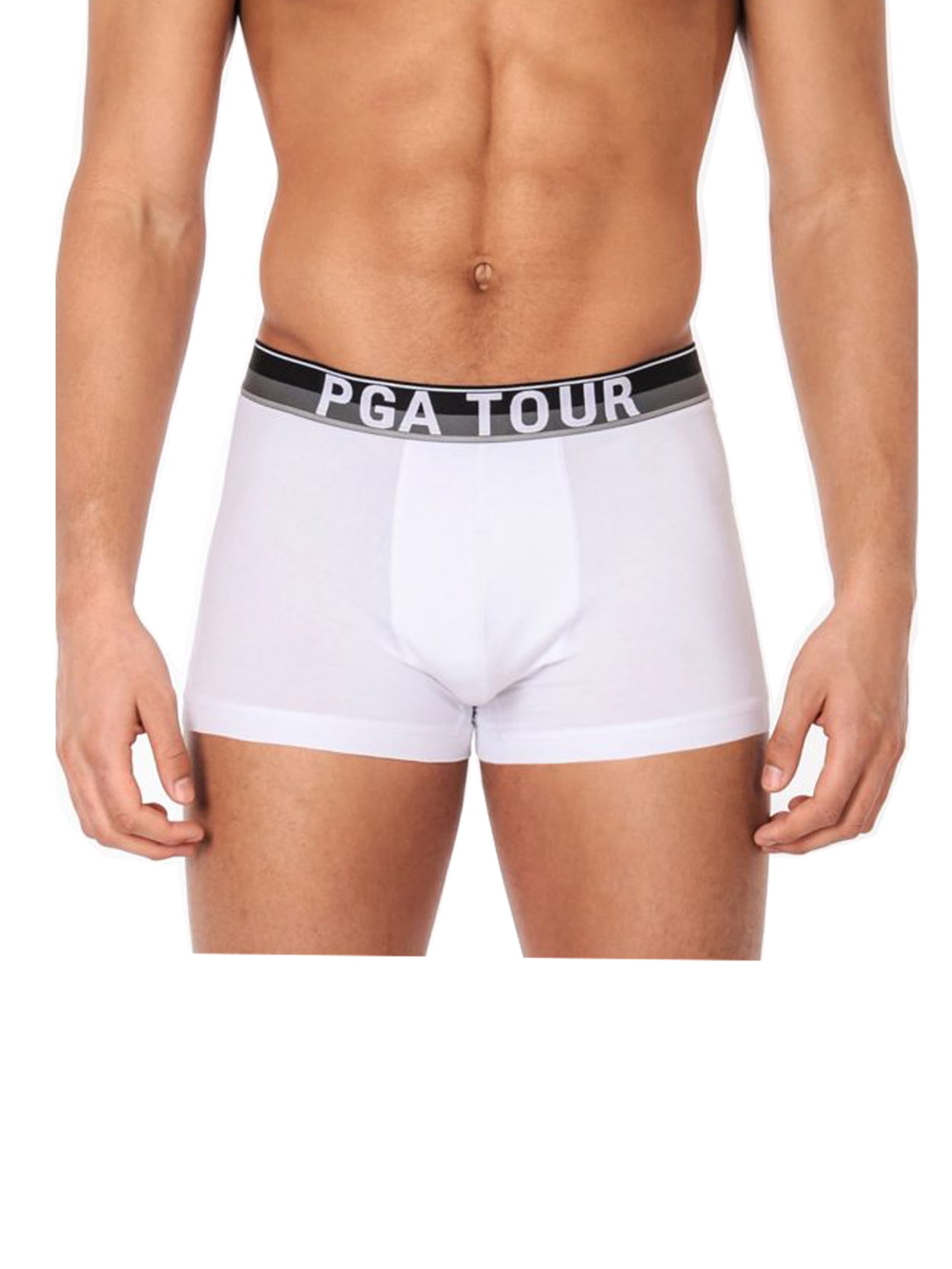 PGA Tour Golf Men's Solid Color Trunk Underwear (6Pack), XLarge White